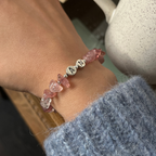 Strawberry quartz bracelet