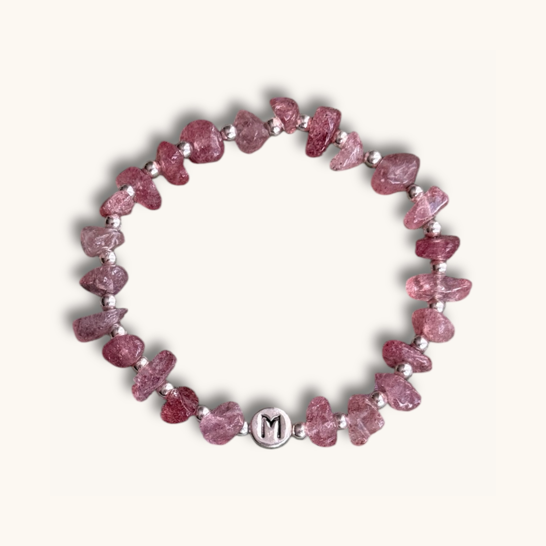 erdbeerquarz armband