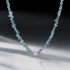 Apatit Choker – Blau – Silber