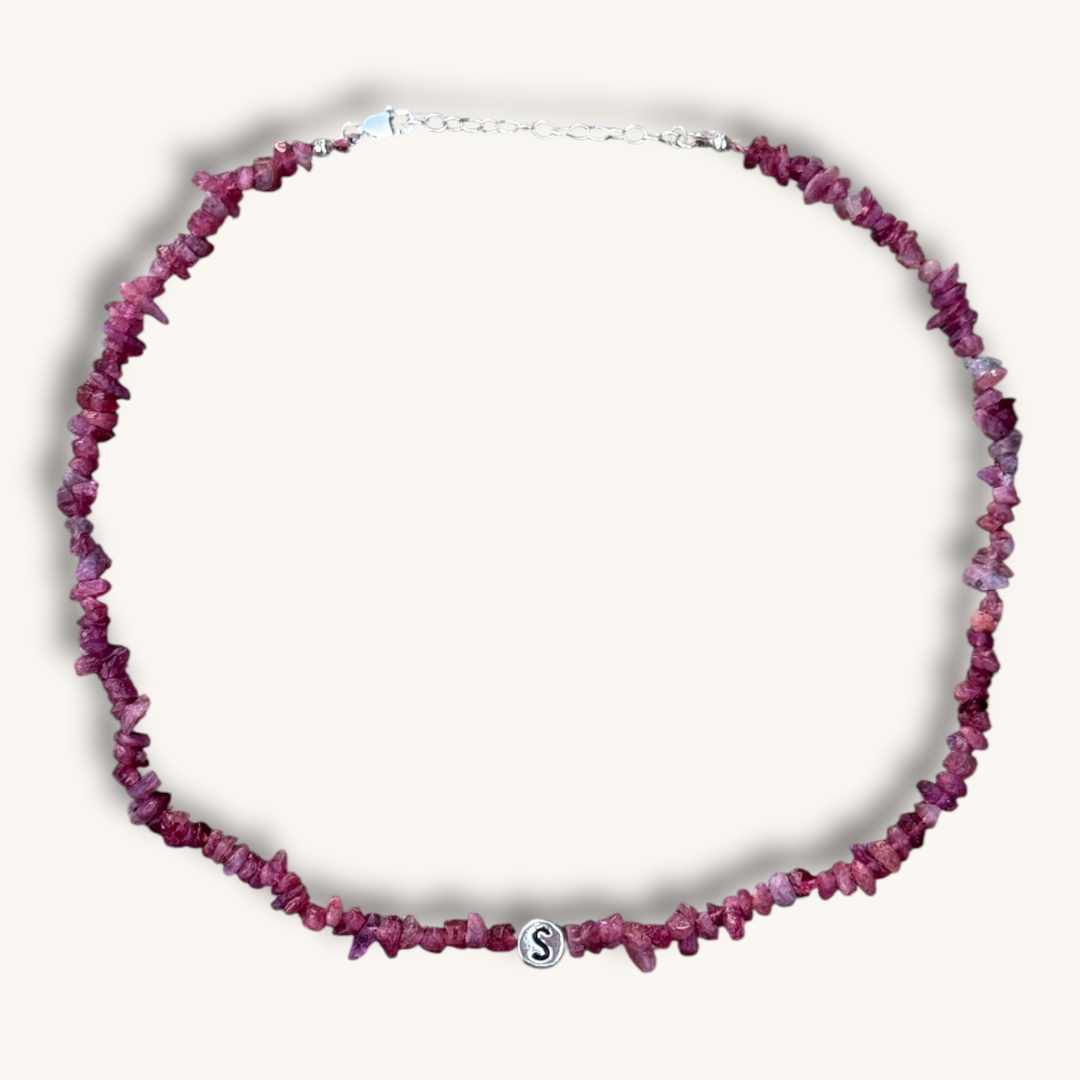 halskette mit rosa turmalin edelsteinen